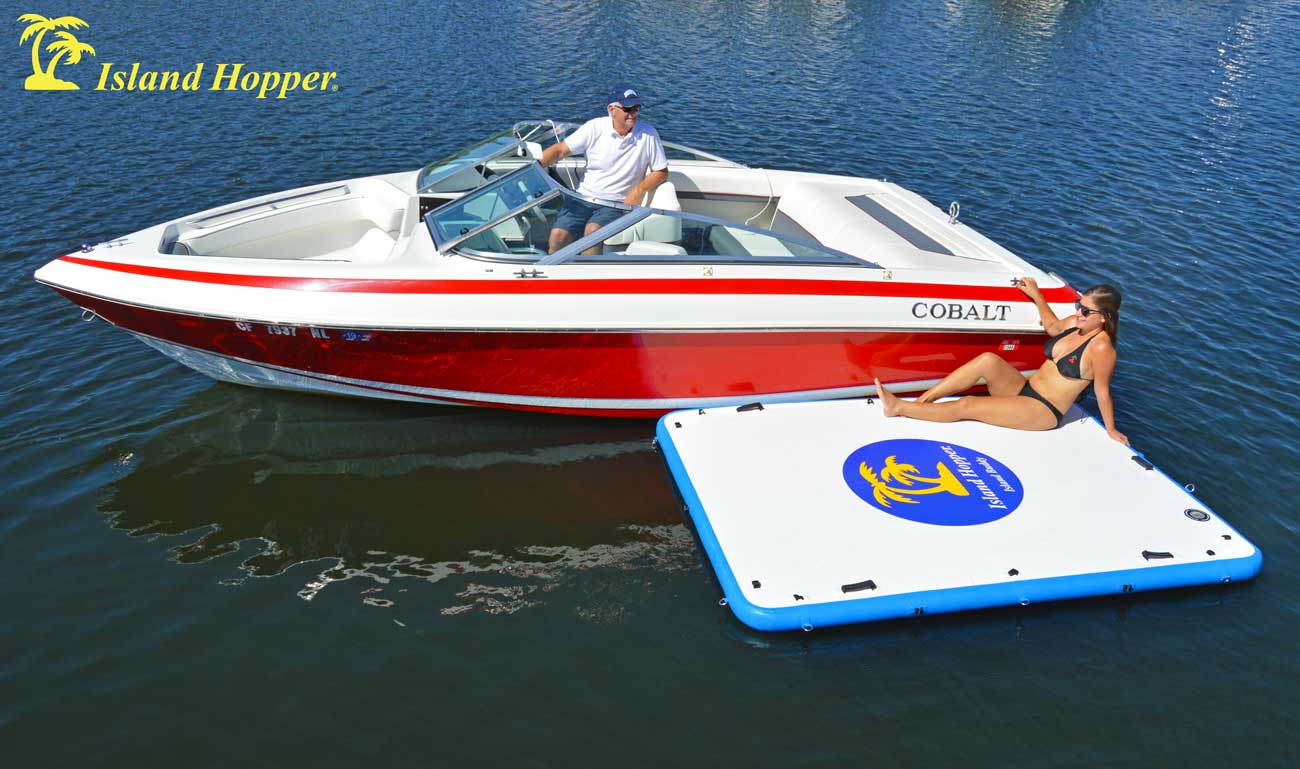 Island Hopper Island Buddy 8' x 6' Inflatable Water Platform & Dock