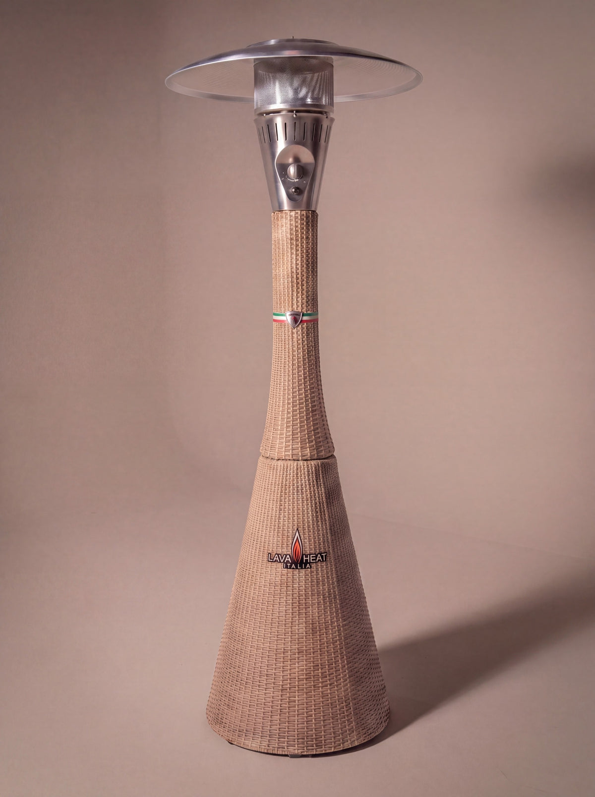 Lava Heat Italia Palermo Rattan patio heater in Natural Rattan