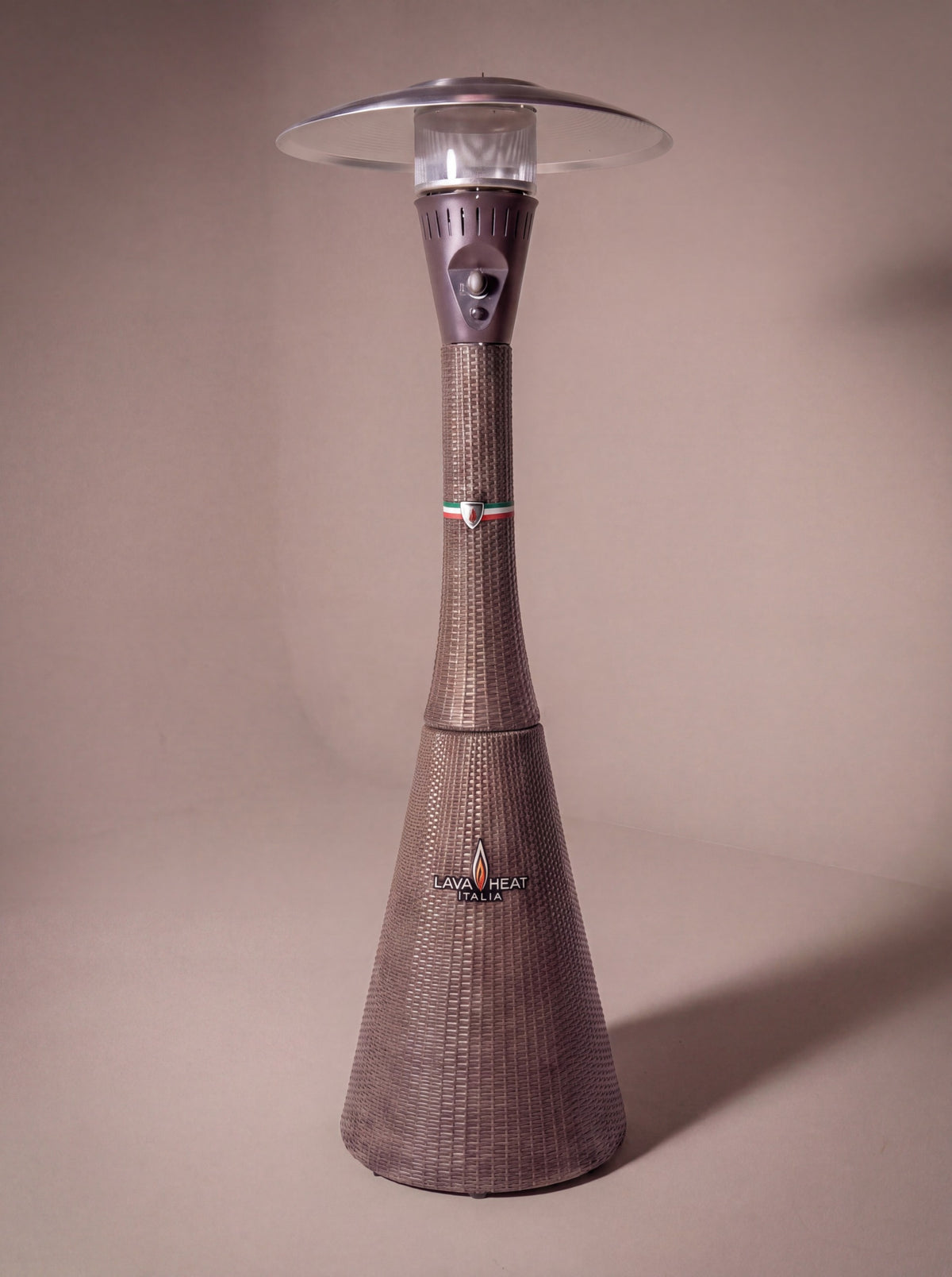 Lava Heat Italia Palermo Rattan patio heater in Walnut Rattan