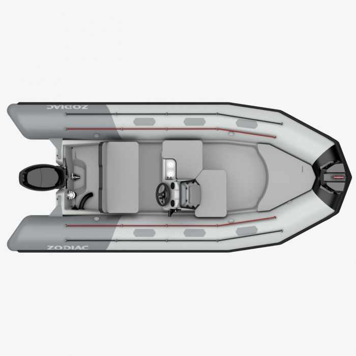 Comfortable bench seat with tilting backrest on Zodiac Open 4.8 for 6 passengers