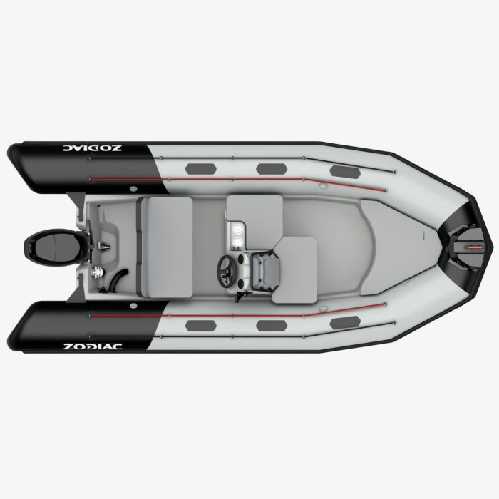 Comfortable bench seat with tilting backrest on Zodiac Open 4.8 for 6 passengers