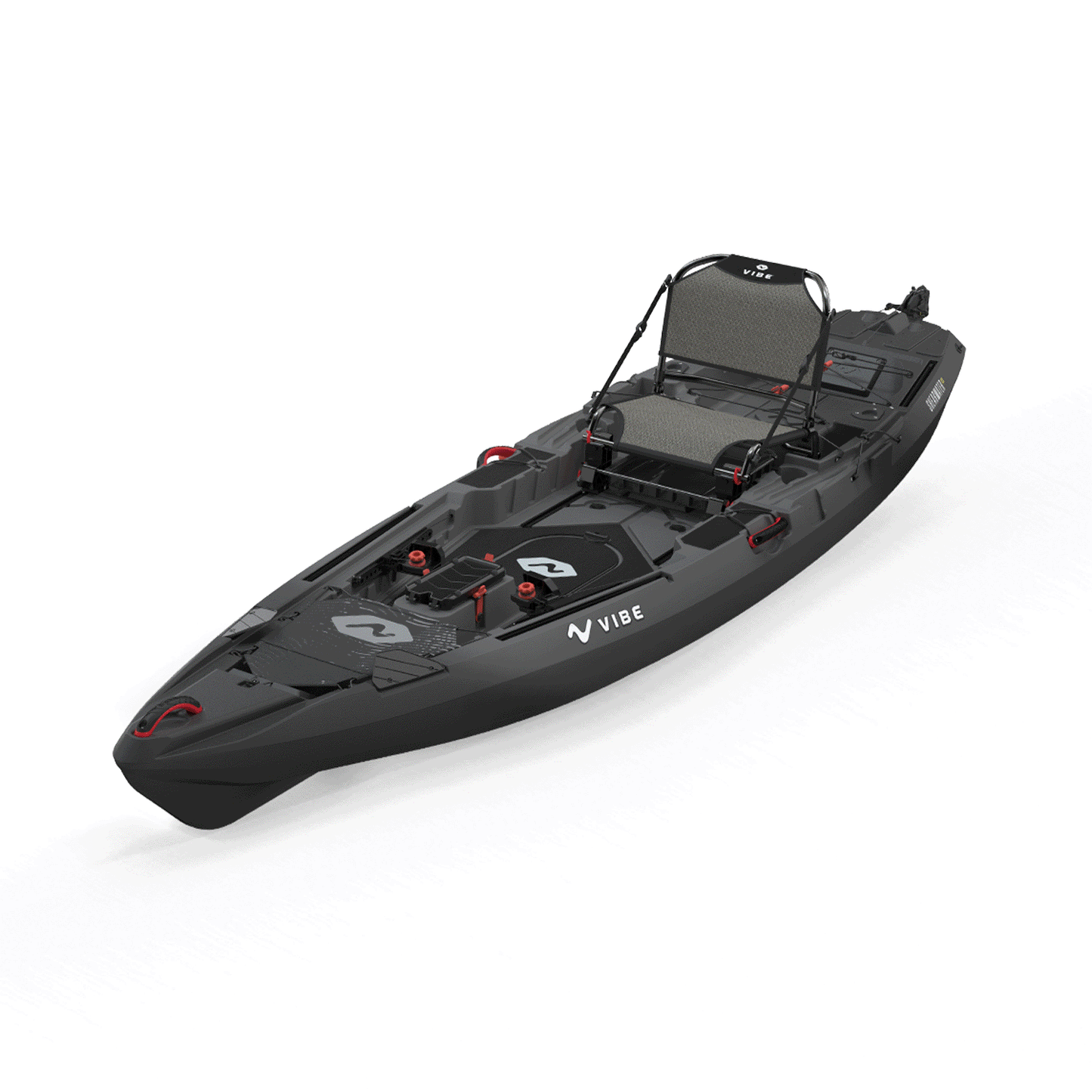 Side profile of Shearwater 125 fishing kayak on open water