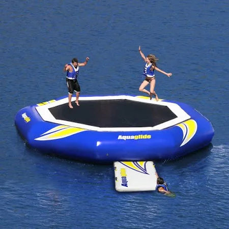 Aquaglide Supertramp 23 - Floating Trampoline w/ Swimstep