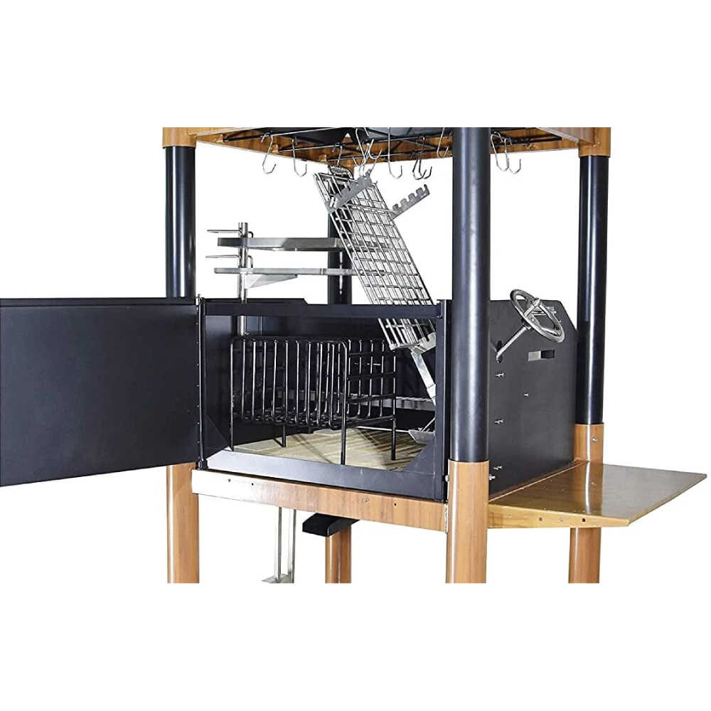 Tagwood BBQ Argentine Santa Maria Style Wood Fire & Charcoal Gaucho Grill – BBQ02SI Chief Series