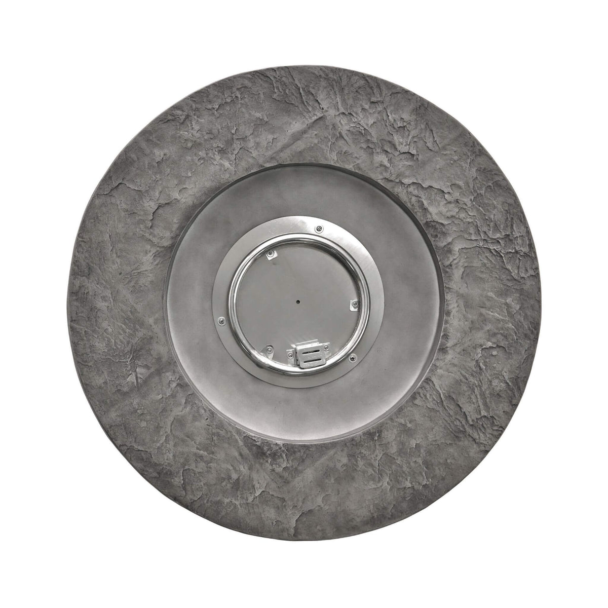 32" Transitional Outdoor Concrete Round Propane Fire Pit Table, Gray (SAK48268)