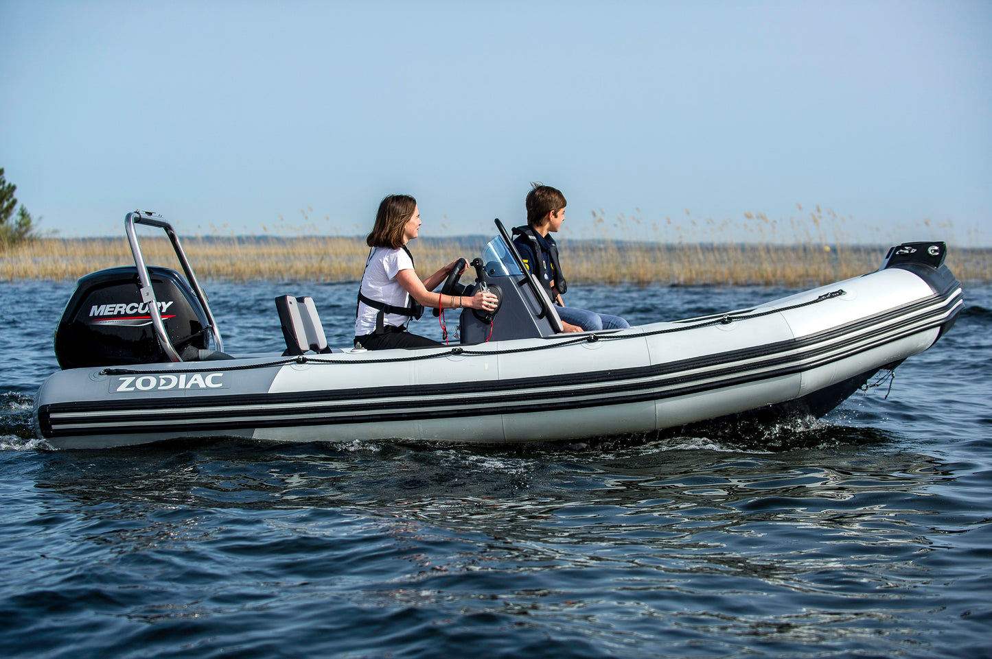 Zodiac Open 4.8 RIB cruising with friends in open waters