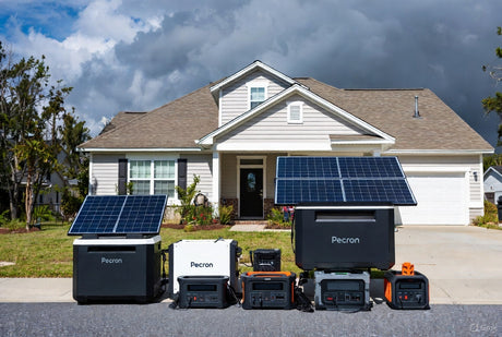 PECRON E3600LFP solar generator for hurricane backup power in Florida home