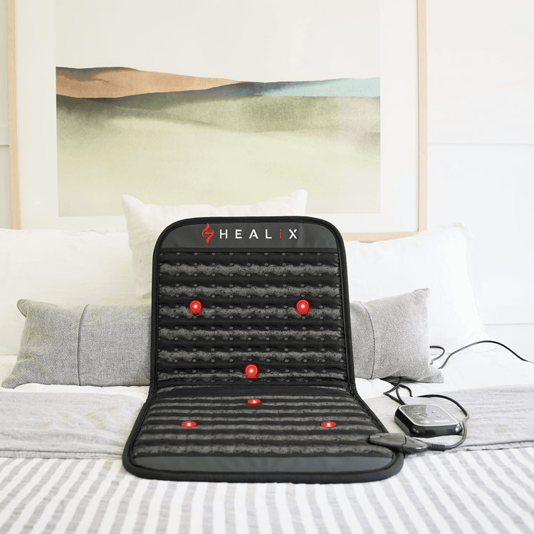 PEMF therapy mat with adjustable intensity and infrared heat for pain relief, recovery, and overall wellness