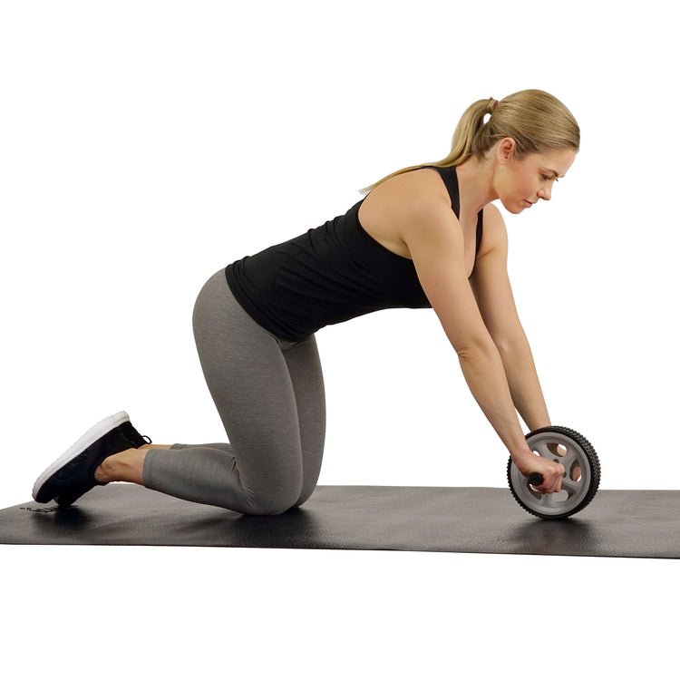 Durable ab roller with dual wheels and anti-slip grip – perfect for core workouts