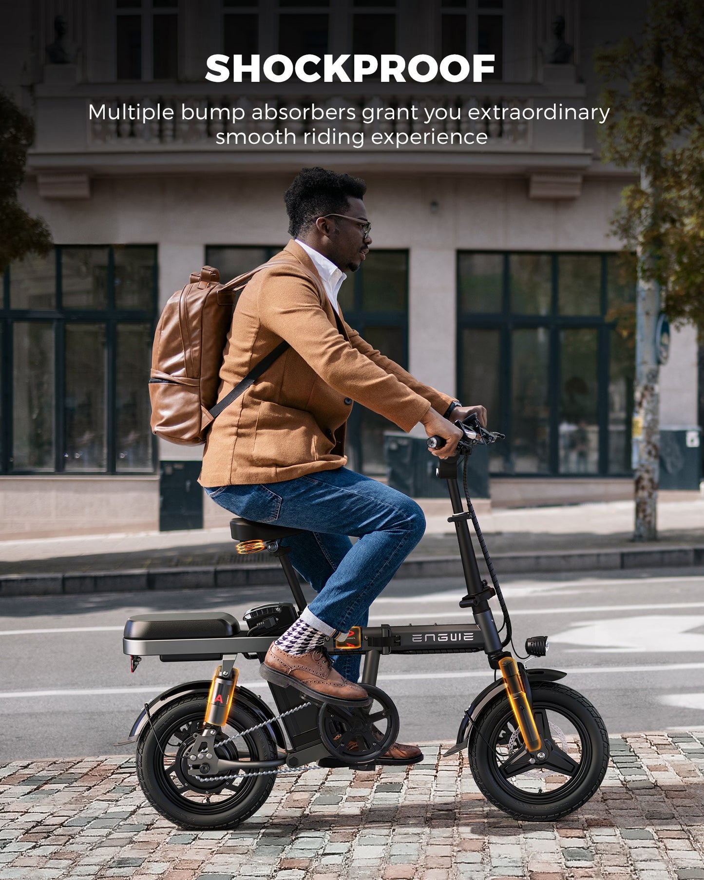 Engwe T14 Mini Folding E-Bike – 350W Motor, 33km/h Speed, Compact Urban Commuter