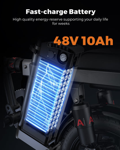 Engwe T14 Mini Folding E-Bike – 350W Motor, 33km/h Speed, Compact Urban Commuter