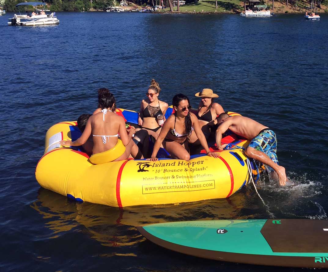 Island Hopper 10' Bounce N Splash Water Bouncer