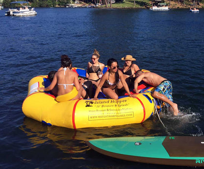 Island Hopper 10' Bounce N Splash Water Park with Slide