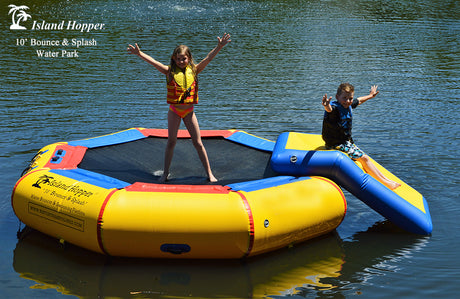 Island Hopper 10' Bounce N Splash Water Park with Slide