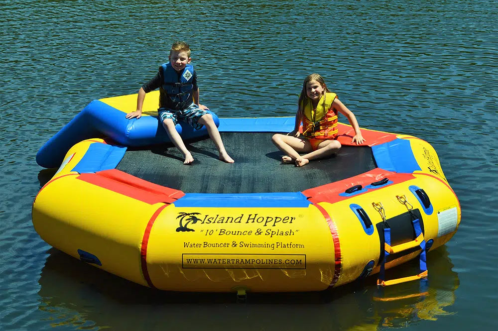 Island Hopper 10' Bounce N Splash Water Park with Slide