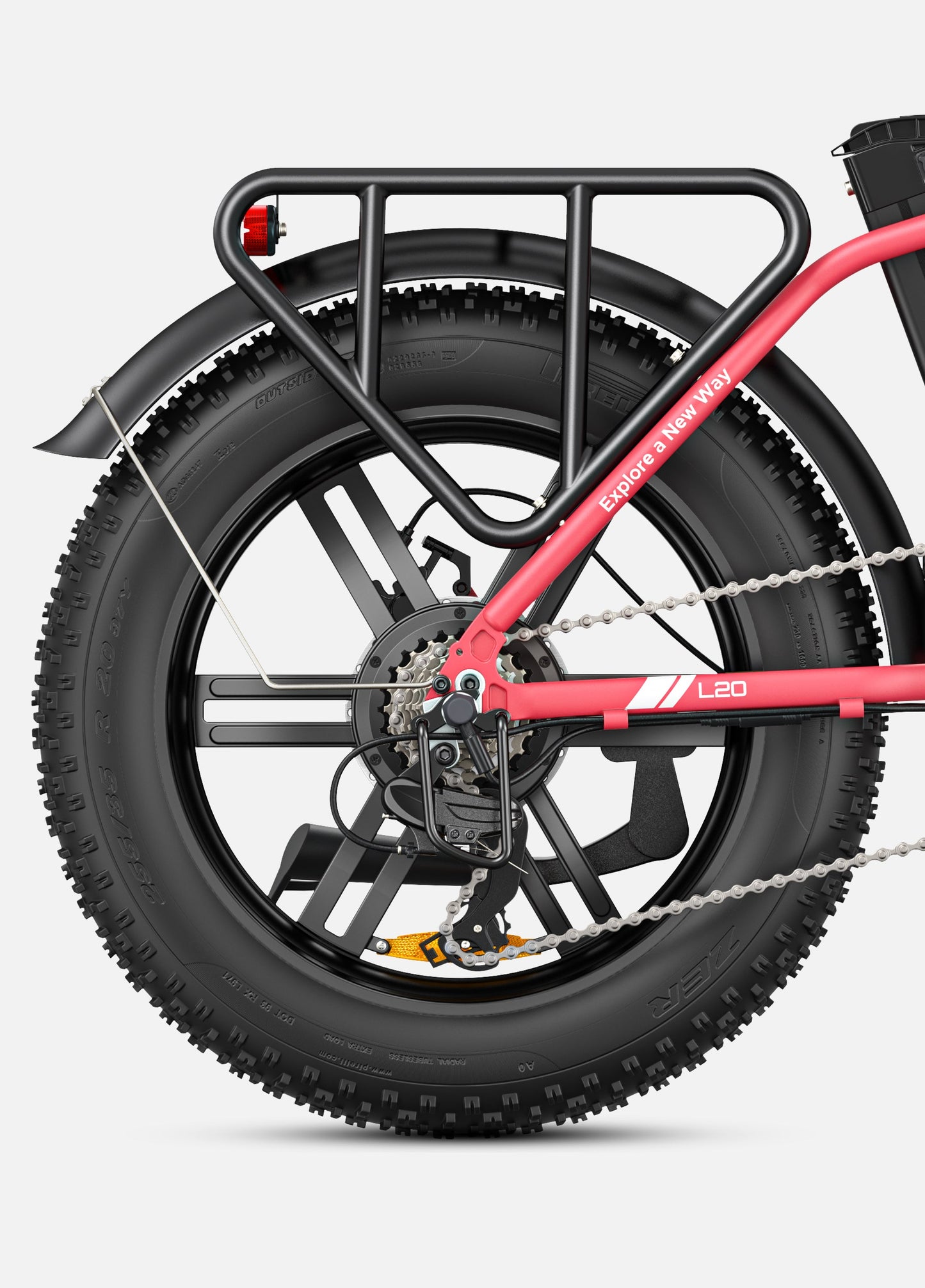 Shimano 7-speed gears on Engwe L20 step-through e-bike


