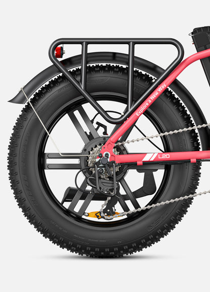 Shimano 7-speed gears on Engwe L20 step-through e-bike

