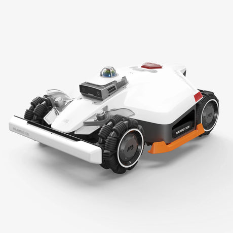 Mammotion LUBA 3 AWD wire-free robot lawn mower side view – 41 lb AWD robot mower with 360-degree LiDAR and Tri-Fusion positioning system