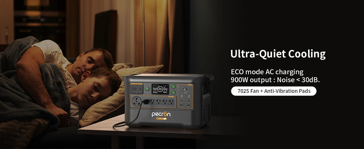 PECRON F3000LFP Portable Power Station 3600W 3072Wh | Expandable LiFePO4 Solar Generator