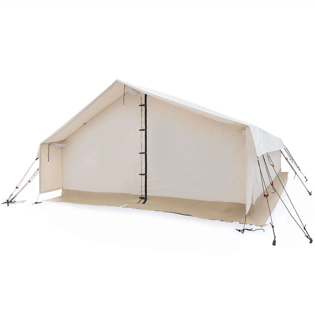 [14x16FT] White Duck Alpha Wall Tent With Heavy-Duty Frame & Bug Mesh Windows