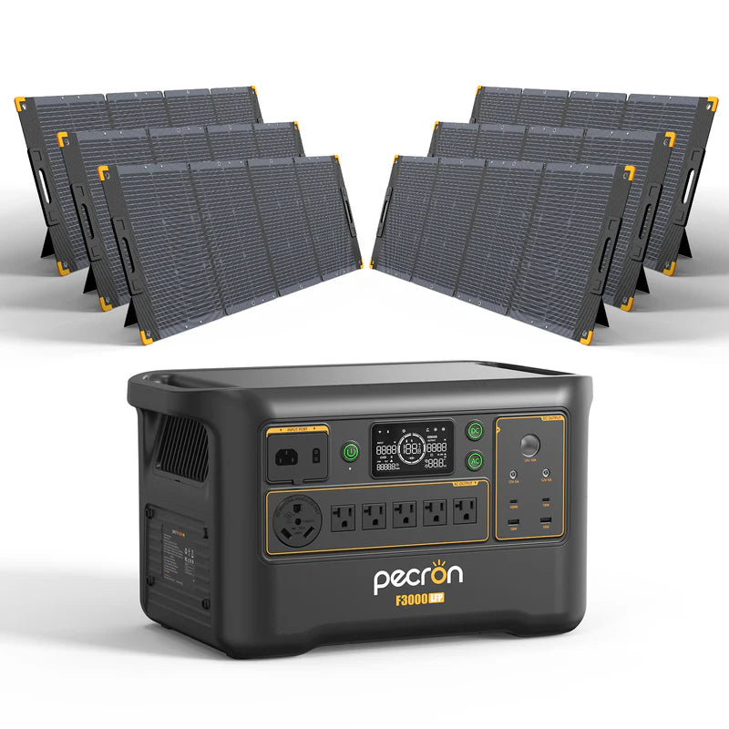 PECRON F3000LFP Portable Power Station 3600W 3072Wh | Expandable LiFePO4 Solar Generator