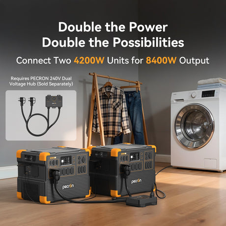 PECRON E3800LFP Portable Power Station – 4200W / 3840Wh