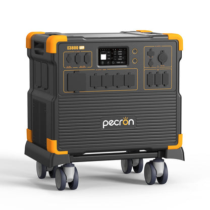 PECRON E3800LFP high capacity portable power station with AC outlets and LCD display