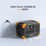 PECRON E1000LFP Portable Power Station – 1800W, 1024Wh LiFePO4, 600W Solar Charging
