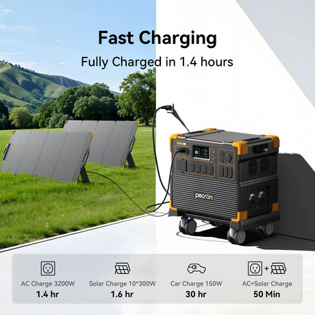 PECRON E3800LFP Portable Power Station – 4200W / 3840Wh