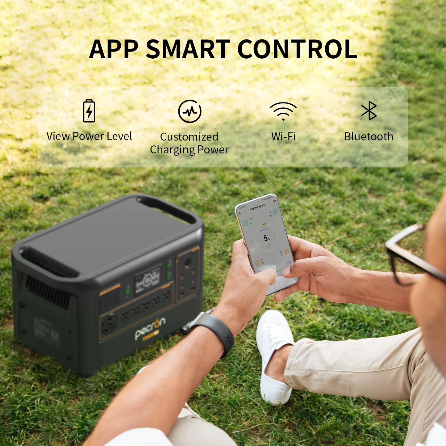 PECRON F3000LFP Portable Power Station 3600W 3072Wh | Expandable LiFePO4 Solar Generator