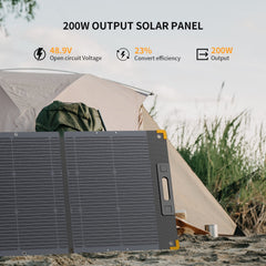 PECRON PV200 200W Portable Solar Panel – Waterproof IP67, High-Efficiency Monocrystalline