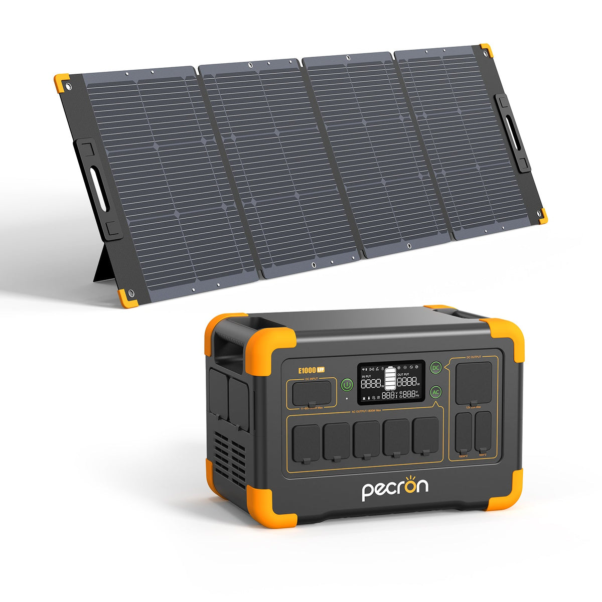 PECRON E1000LFP Portable Power Station – 1800W, 1024Wh LiFePO4, 600W Solar Charging