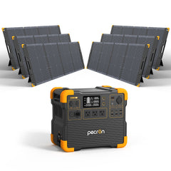 PECRON E2400LFP Solar Generator Kit – 2400W, 2048Wh LiFePO4, 800W Solar Power