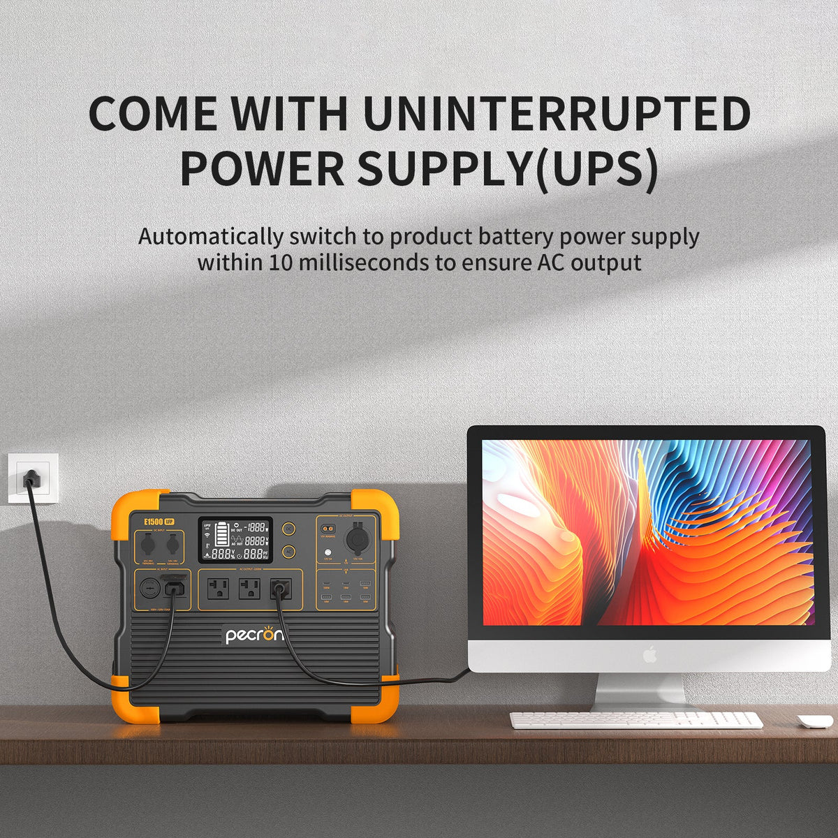 PECRON E1500LFP Solar Generator Kit – 2200W, 1536Wh LiFePO4 Power Station