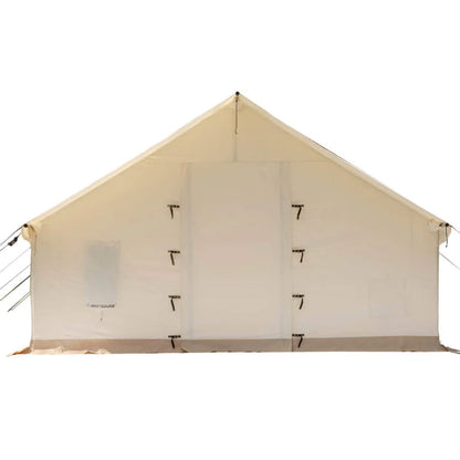 [16x20FT] White Duck Alpha Pro Wall Tent With Heat-Resistant Stove Jack & Aluminum Frame