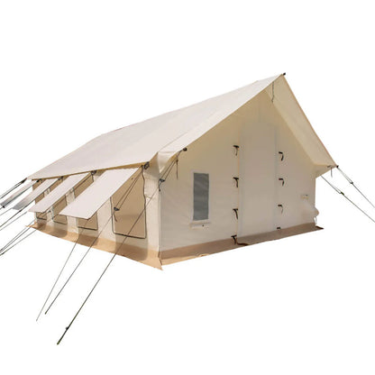 [16x20FT] White Duck Alpha Pro Wall Tent With Heat-Resistant Stove Jack & Aluminum Frame