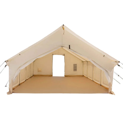 [16x24FT] White Duck Alpha Pro Wall Tent With Three-Layer Large Storm Windows