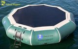 Island Hopper 17' Bounce N Splash Natural Green Water Bouncer