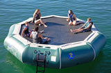 Island Hopper 17' Bounce N Splash Natural Green Water Bouncer