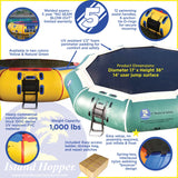 Island Hopper 17' Bounce N Splash Natural Green Water Bouncer
