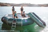 Island Hopper 17' Bounce N Splash Natural Green Water Bouncer