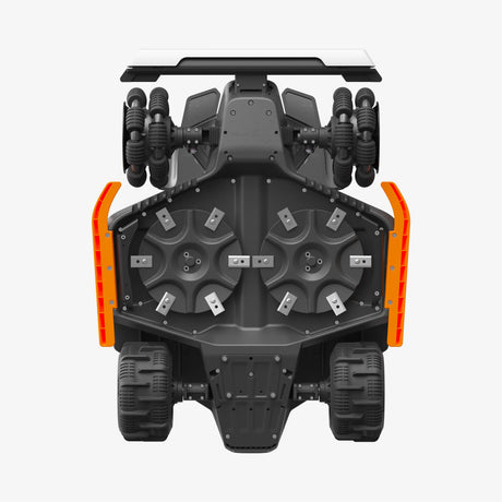 Mammotion LUBA 3 AWD dual cutting discs with six pivoting razor blades each – 15.7 inch cutting width robot lawn mower