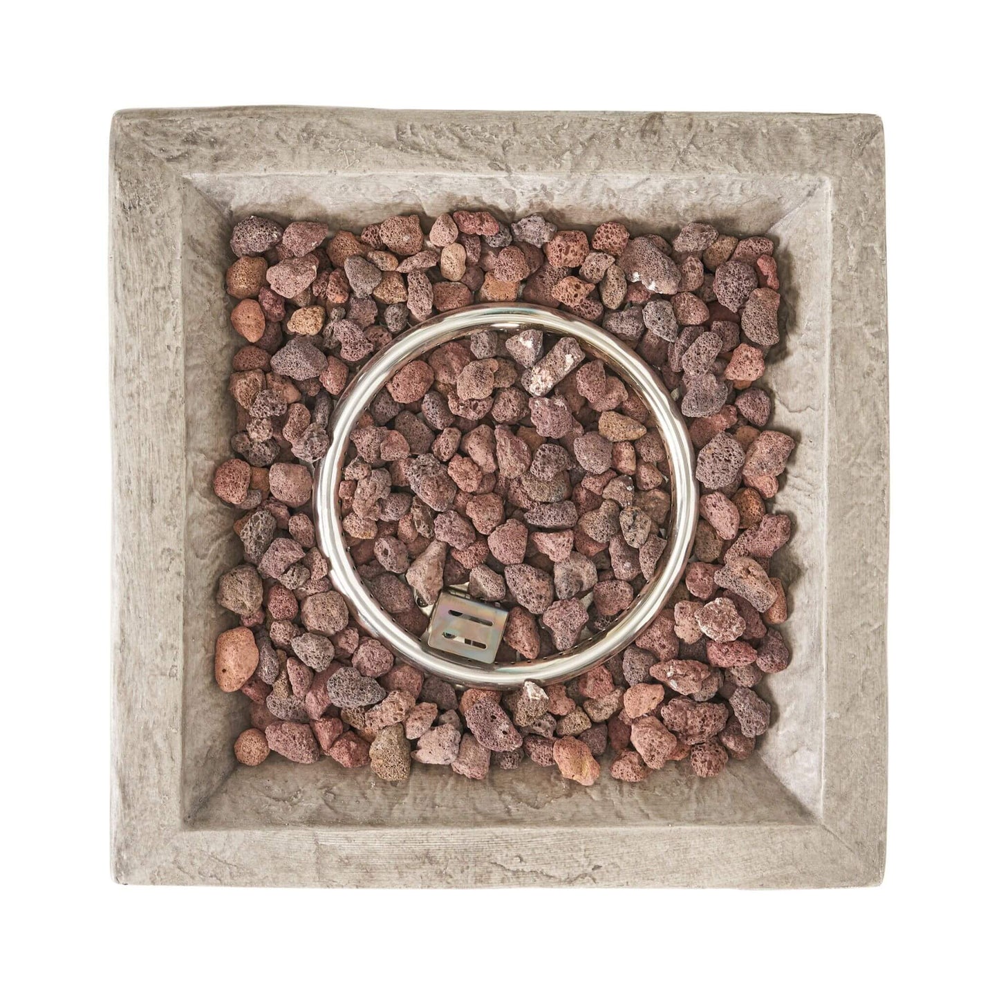 19" Outdoor 40K BTU Natural Stone Fire Column (SAK36771) - Stone Gray