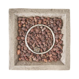 19" Outdoor 40K BTU Natural Stone Fire Column (SAK36771) - Stone Gray