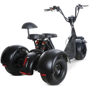 "Close-up of SoverSky T7.0 hydraulic suspension and tubeless tires"  

