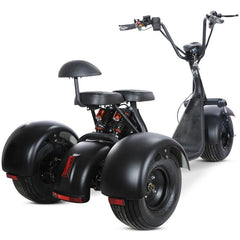 "Close-up of SoverSky T7.0 hydraulic suspension and tubeless tires"  

