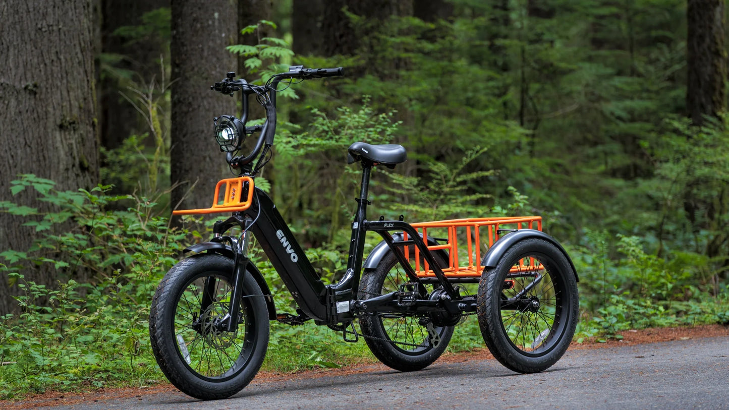 ENVO Flex Trike — Fat Tire Electric Adult Trike (Foldable, Differential RWD)