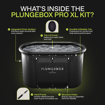 SaunaBox PlungeBox XL: Lay-Flat Cold Tub