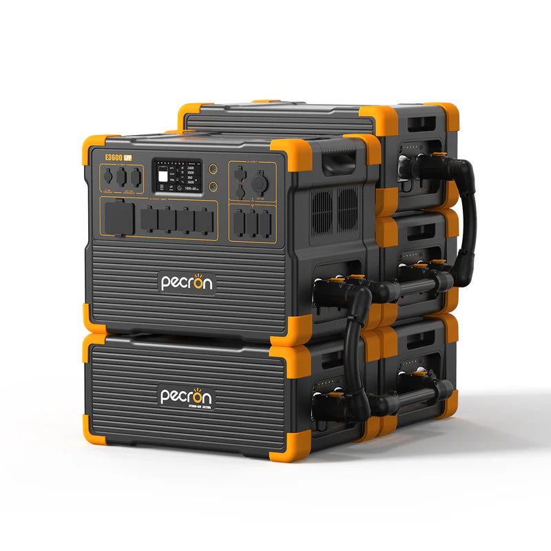 PECRON E3600LFP Portable Power Station – 3600W, 3072Wh LiFePO4, 2400W Solar Charging