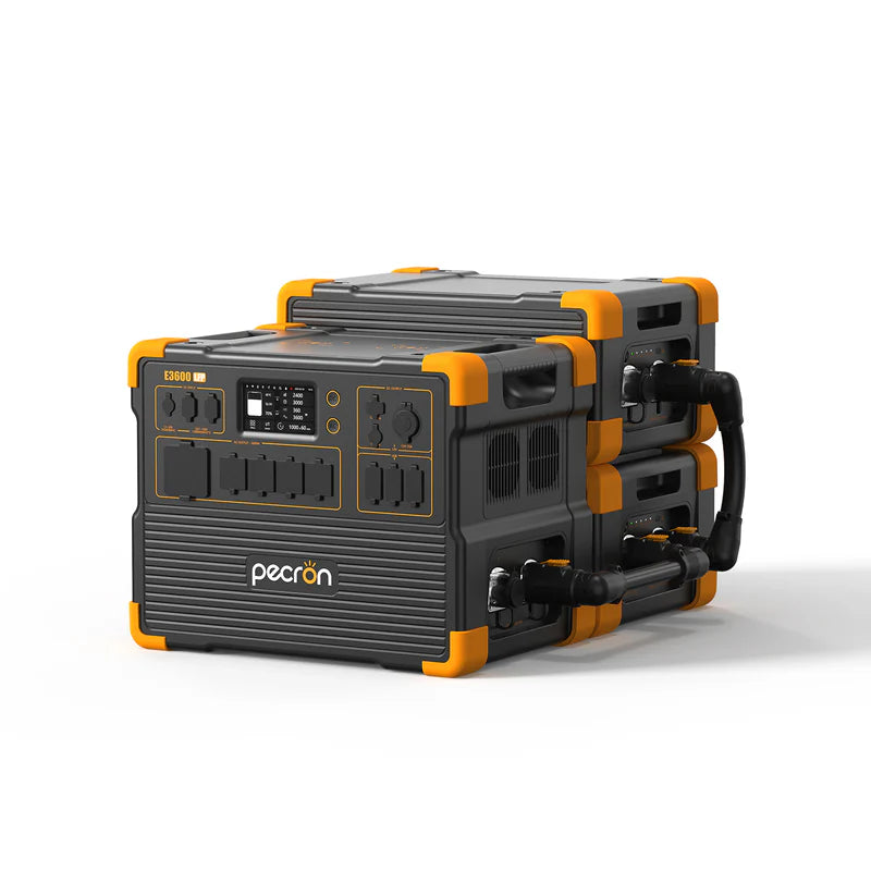 PECRON E3600LFP Portable Power Station – 3600W, 3072Wh LiFePO4, 2400W Solar Charging